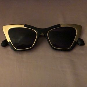Black and gold sunglasses | cat eye
